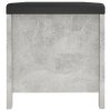 Úložný box s poduškou betonově šedý 105 x 40 x 45 cm kompozit 326772