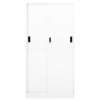 Kancelářská skříň s posuvnými dveřmi bílá 90 x 40 x 180 cm ocel 335958