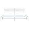 Kovový rám postele s čelem bílý 200 x 200 cm 352375