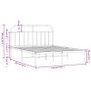 Kovový rám postele s čelem černý 140 x 200 cm 353636