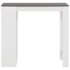 280216 vidaXL Bar Table with Shelf White 110x50x103 cm 280216