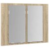 LED koupelnové zrcadlo dub sonoma 60 x 12 x 45 cm akrylové 804959