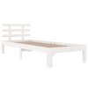 Rám postele bílý masivní dřevo 100 x 200 cm 814745