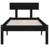 Rám postele černý masivní borovice 90 x 200 cm 810136