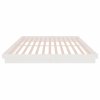 Rám postele bílý masivní dřevo 200 x 200 cm 819928