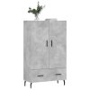 Skříň highboard betonově šedá 69,5x31x115 cm kompozitní dřevo 828256