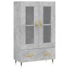 Skříň highboard betonově šedá 69,5x31x115 cm kompozitní dřevo 828280