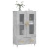 Skříň highboard betonově šedá 69,5x31x115 cm kompozitní dřevo 828280