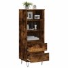 Skříň highboard kouřový dub 40 x 36 x 110 cm kompozitní dřevo 831513