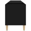 Skříňka na LP desky černá 121 x 38 x 48 cm kompozitní dřevo 831926