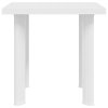Zahradní stůl bílý 80 x 75 x 72 cm plast 48802