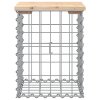 Zahradní lavice gabionový design 33x31x42 cm masivní borovice 834326