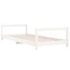 Dětská postel bílá 90 x 190 cm masivní borové dřevo 834403