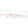 Dětská postel bílá 90 x 190 cm masivní borové dřevo 834403