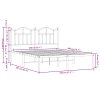 Kovový rám postele s čelem černý 140 x 200 cm 353440