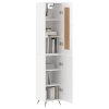 Skříň highboard bílá s vysokým leskem 34,5x34x180 cm kompozit 3200107