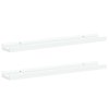 Poličky na zarámované obrázky 2 ks bílé 60 x 9 x 3 cm MDF 323929