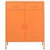 Úložná skříň oranžová 80 x 35 x 101,5 cm ocel 336156