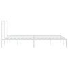 Kovový rám postele s čelem bílý 183 x 213 cm 352373
