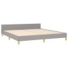 Rám postele bez matrace světle šedý 160 x 200 cm textil 3124903