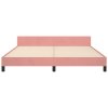 Rám postele s čelem růžový 180x200 cm samet 3126018