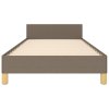 Rám postele bez matrací taupe 90x190 cm textil 3125183