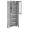 Skříň highboard betonově šedá 69,5x34x180 cm kompozitní dřevo 3198749