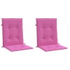 Podušky na židli s nízkým opěradlem 2 ks růžové textil 361334