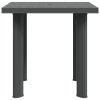 Zahradní stůl antracitový 80 x 75 x 72 cm plast 48804