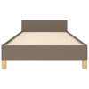 Rám postele s čelem taupe 90x190 cm textil 3125345