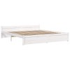 Rám postele bílý masivní dřevo 180 x 200 cm Super King 815060