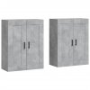 Nástěnné skříňky 2 ks betonově šedé kompozitní dřevo 3198029