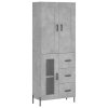 Skříň highboard betonově šedá 69,5x34x180 cm kompozitní dřevo 3199949