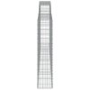 Klenuté gabionové koše 2 ks 400x30x140/160cm pozinkované železo 3146892