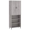 Skříň highboard šedá sonoma 69,5 x 34 x 180 cm kompozitní dřevo 3196089
