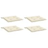 Podušky na zahradní židli 4 ks krémové 40x40x4 cm látka oxford 47590
