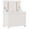 Úložný box bílá 60x32x45,5 cm masivní borové dřevo 823545