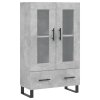 Skříň highboard betonově šedá 69,5x31x115 cm kompozitní dřevo 828328