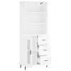 Skříň highboard bílá 69,5 x 34 x 180 cm kompozitní dřevo 3189525