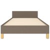 Rám postele bez matrací taupe 80x200 cm textil 3124851