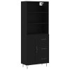 Skříň highboard černá 69,5 x 34 x 180 cm kompozitní dřevo 3190014