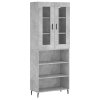 Skříň highboard betonově šedá 69,5x34x180 cm kompozitní dřevo 3198741