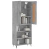 Skříň highboard betonově šedá 69,5x34x180 cm kompozitní dřevo 3200085
