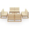 9dílná zahradní sedací souprava s poduškami masivní borovice 3076327