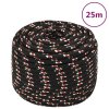 Lodní lano černé 14 mm 25 m polypropylen 152356