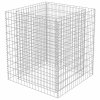 Gabionový vyvýšený záhon pozinkovaná ocel 90 x 90 x 100 cm 143556
