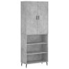 Skříň highboard betonově šedá 69,5x34x180 cm kompozitní dřevo 3196087