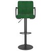 Barové židle 2 ks tmavě zelené samet 334662