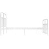 Kovový rám postele s hlavovým a nožním čelem bílý 140 x 200 cm 352646