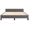 Rám postele s čelem šedý 140x200 cm umělá kůže 3125516